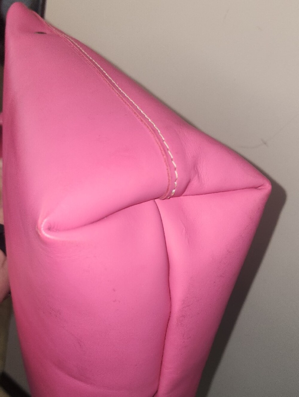 Portland Leather Margot Bubblegum Pink Smooth Leather Tote Crossbody - Picture 16 of 17